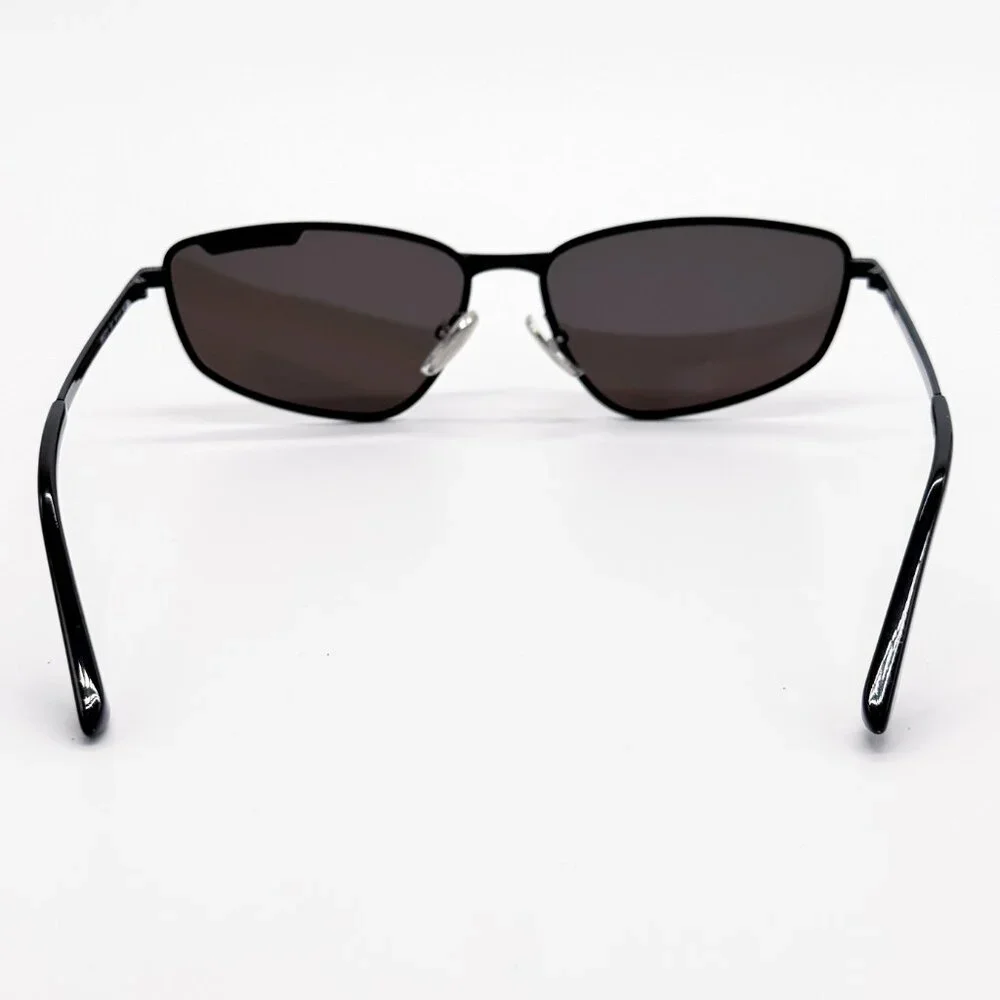 NEW BALENCIAGA BB0277S 001 SUNGLASSES UNISEX BLACK GREY OVAL EYEWEAR BALENCIAGA